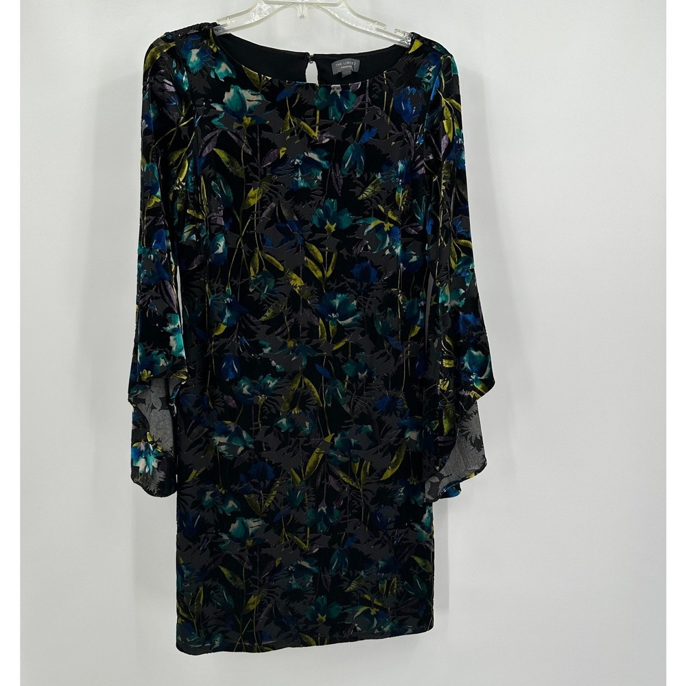 Womens Whimsigoth Burnout Velvet Floral Midi Dress Size S Jewel Tone Statement